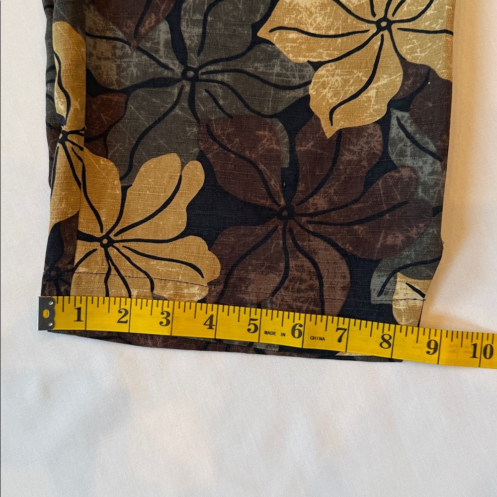 Tommy Bahama 100% Silk Tropical Floral Pants Wide Leg Resort Y2K Size 14 - Picture 7 of 10
